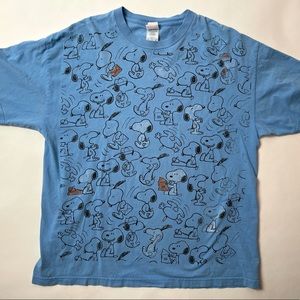 Peanuts Snoopy AOP t shirt sz XL